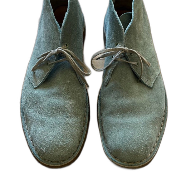 JIL SANDER Baby Blue Suede Desert Chukka Boots    Mens Size US 11.5 - Picture 1 of 6